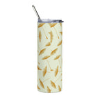 Bachelorette themed 20oz Stainless Steel Tumbler — Gold Dandelion Floral Bridesmaid Gift