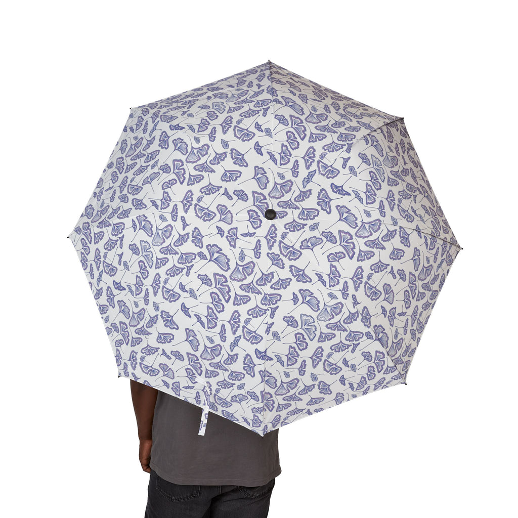 Lavender Gingko Semi-Automatic Umbrella