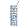 Blue Oyster Print Stainless Steel Tumbler, 20oz