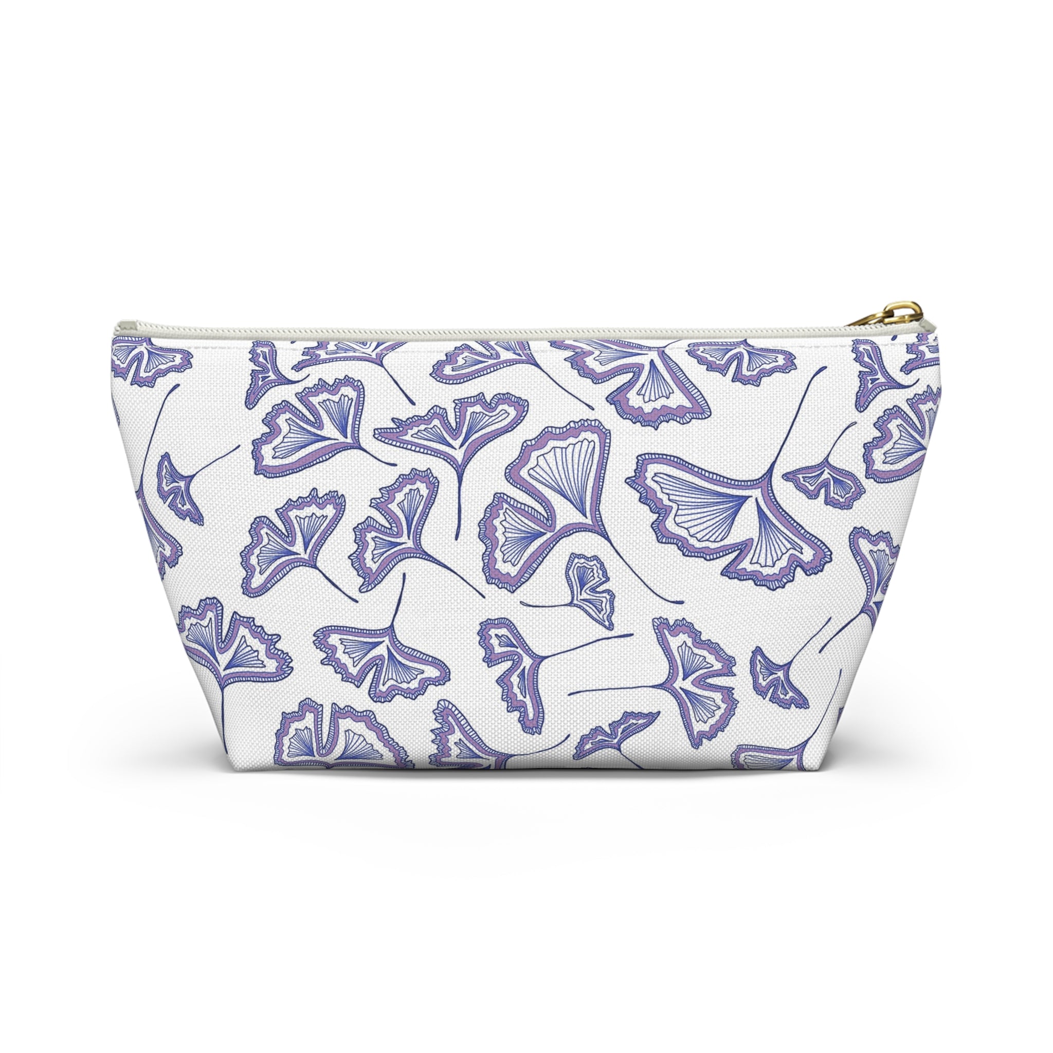Ginkgo Leaf Accessory Pouch - Floral Makeup Bag, Travel Organizer, Gift for Her, Eco-Friendly Pouch, Stylish Storage