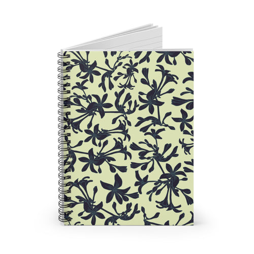 Black Orchids Spiral Notebook - Rule Lined