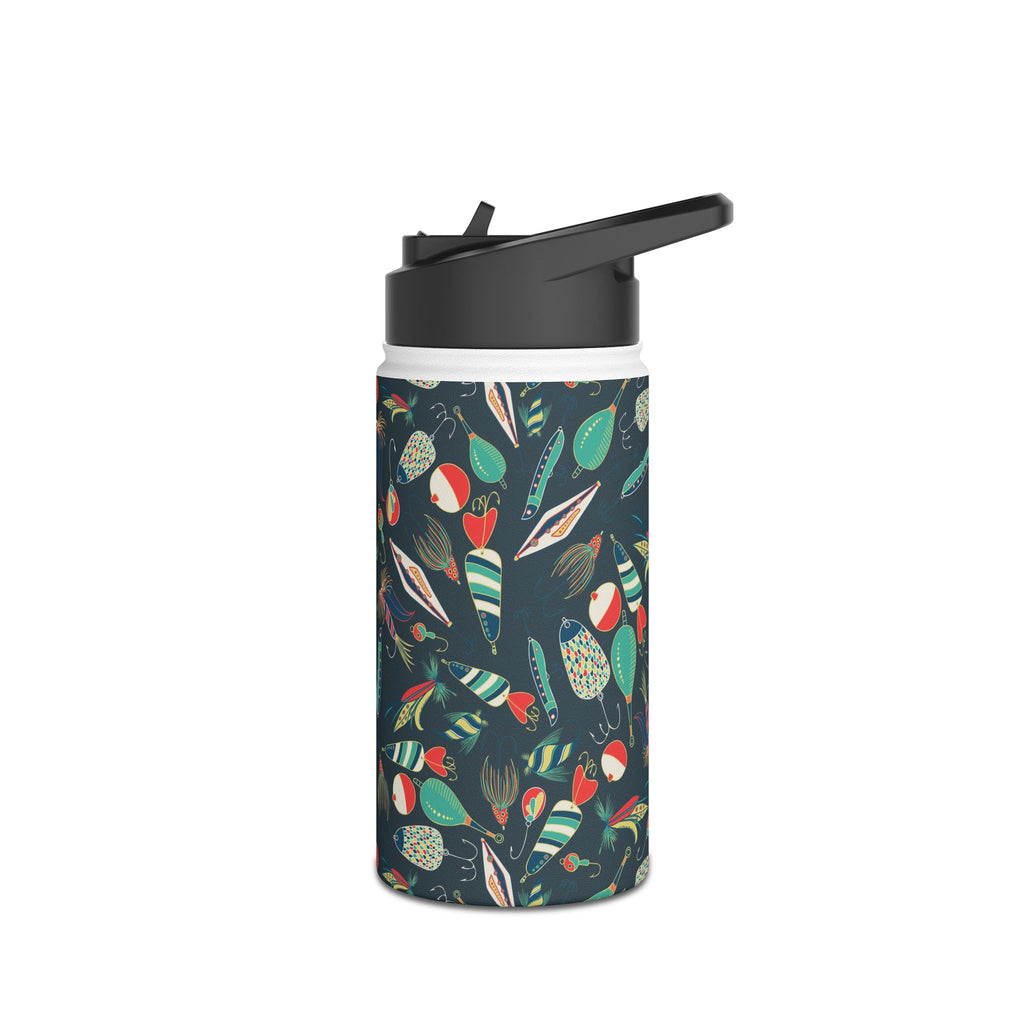 Fishing Lures Stainless Steel Water Bottle, Eco-Friendly Travel Thermos