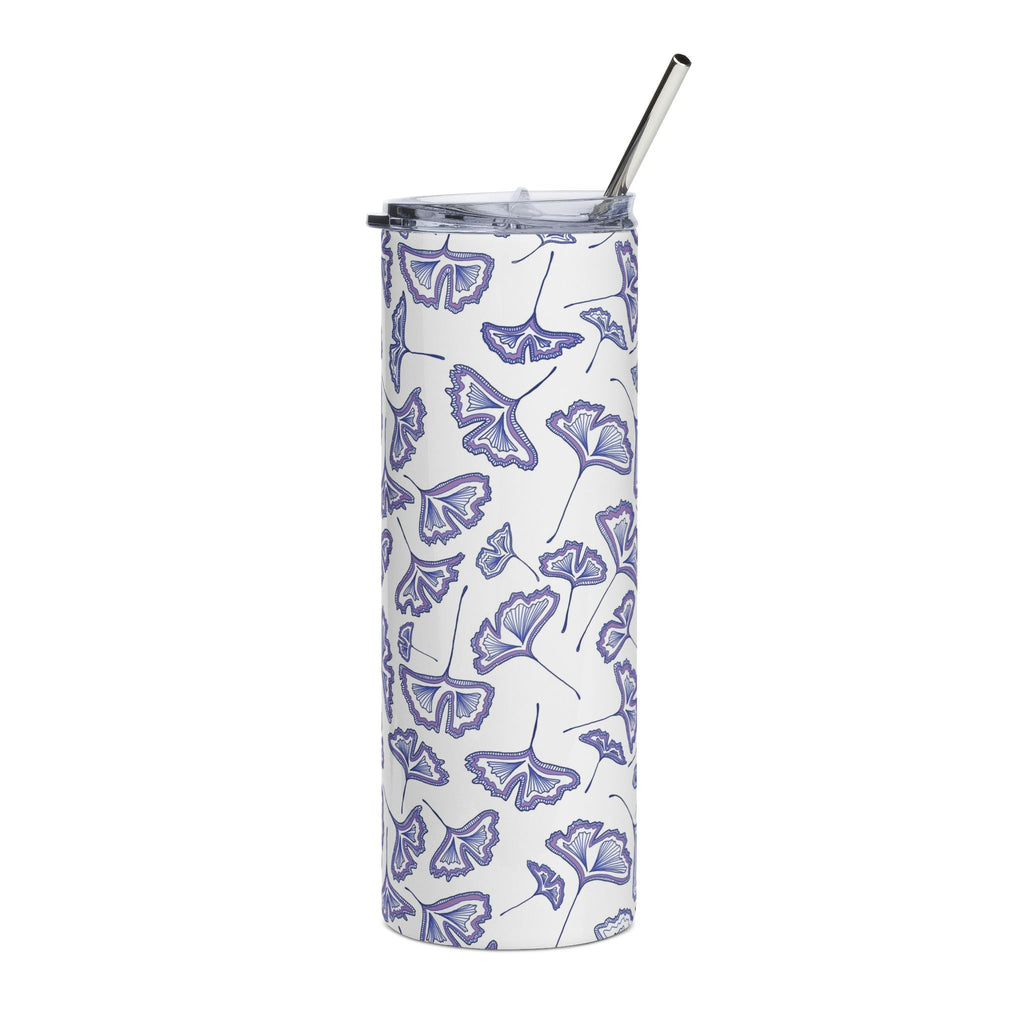 Lavender Gingko Stainless Steel Tumbler, 20oz