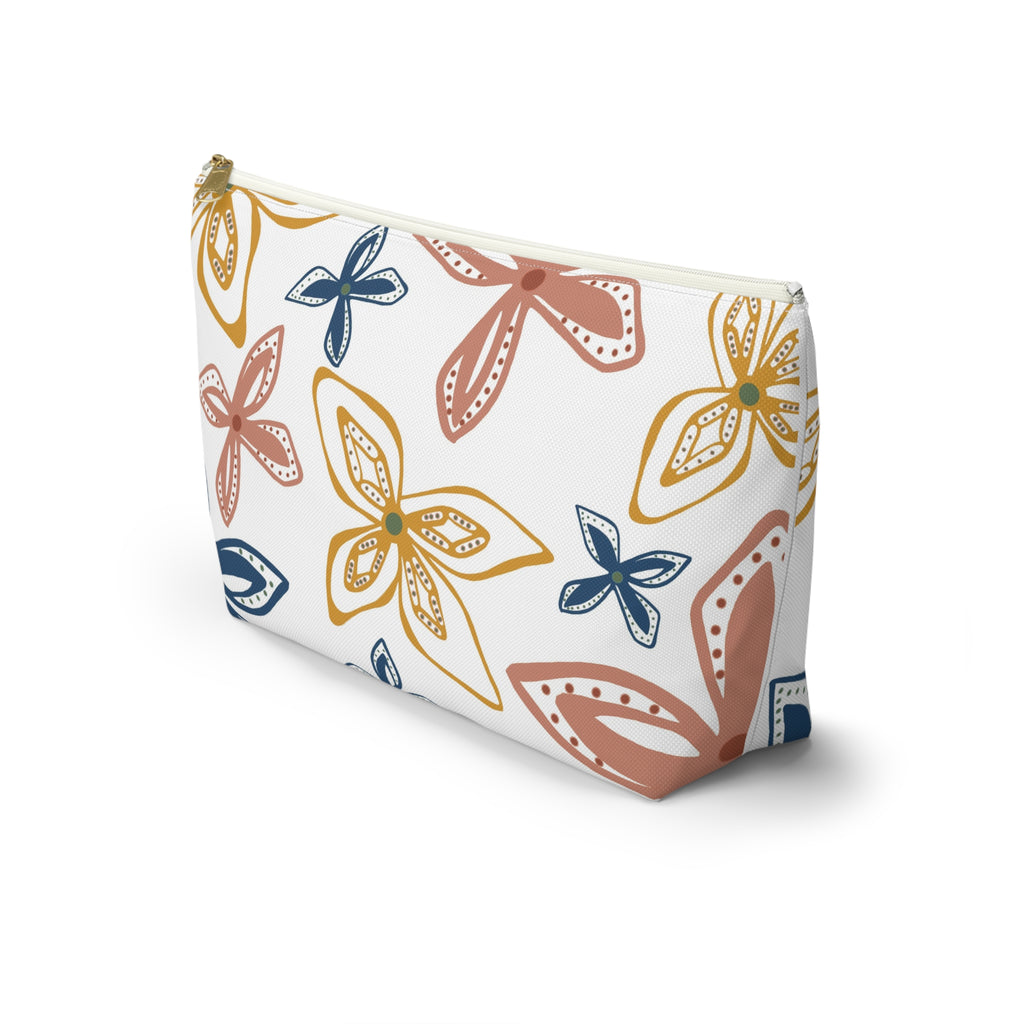 Geo Flowers Accessory Pouch