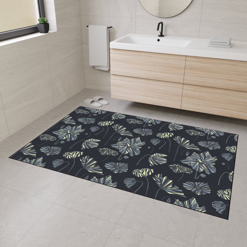 Heavy Duty Indoor/Outdoor Door Mat - Midnight Thunder Poppies