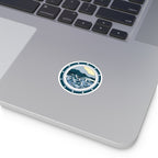 Ocean Waves Round Stickers, Nautical Decor for Laptop, Water Bottle, Boat, Beach Lovers, Unique Gifts, Indoor/Outdoor