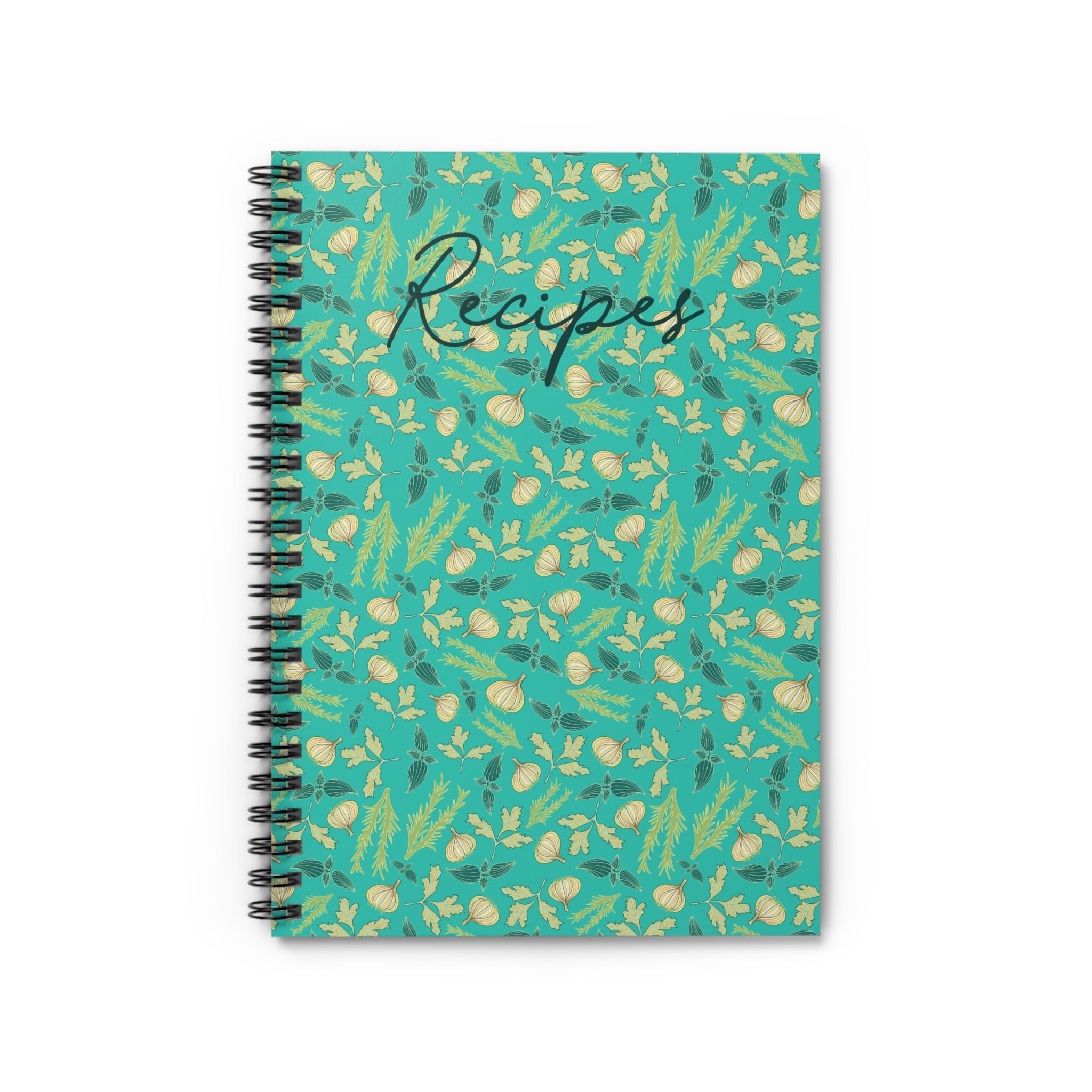 Recipe Spiral Notebook — Garlic and Herbs