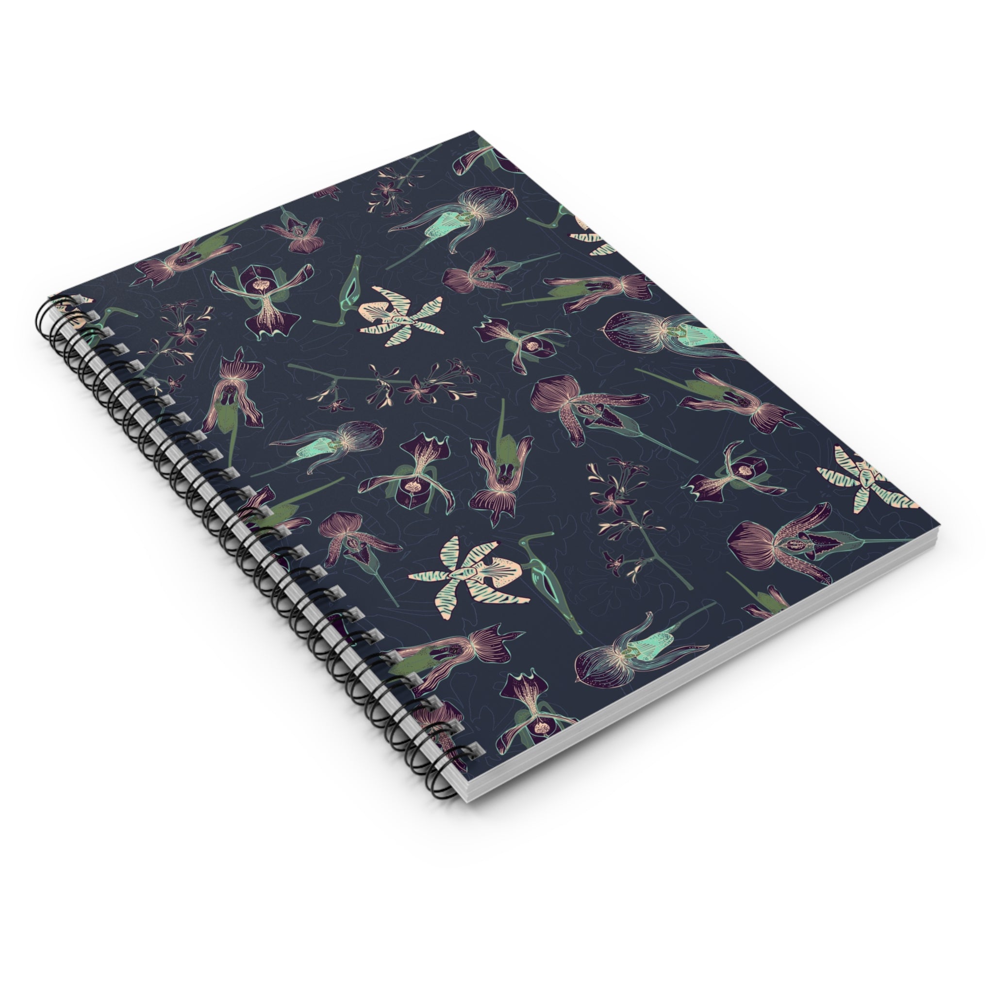 Orchids Sprial Notebook - Rule Lined