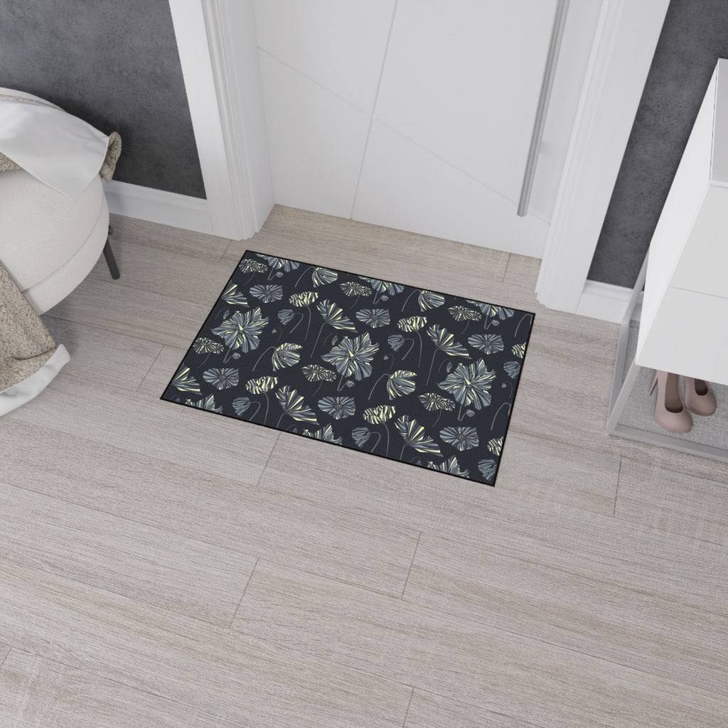 Heavy Duty Indoor/Outdoor Door Mat - Midnight Thunder Poppies