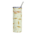 Bachelorette themed 20oz Stainless Steel Tumbler — Gold Dandelion Floral Bridesmaid Gift