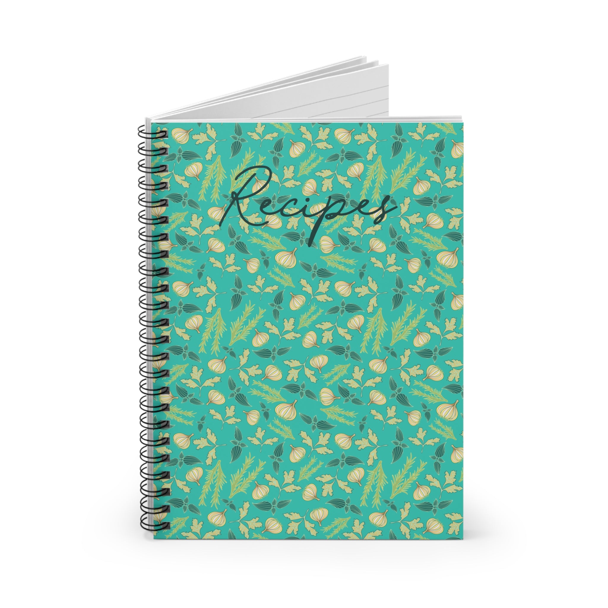 Recipe Spiral Notebook — Garlic and Herbs