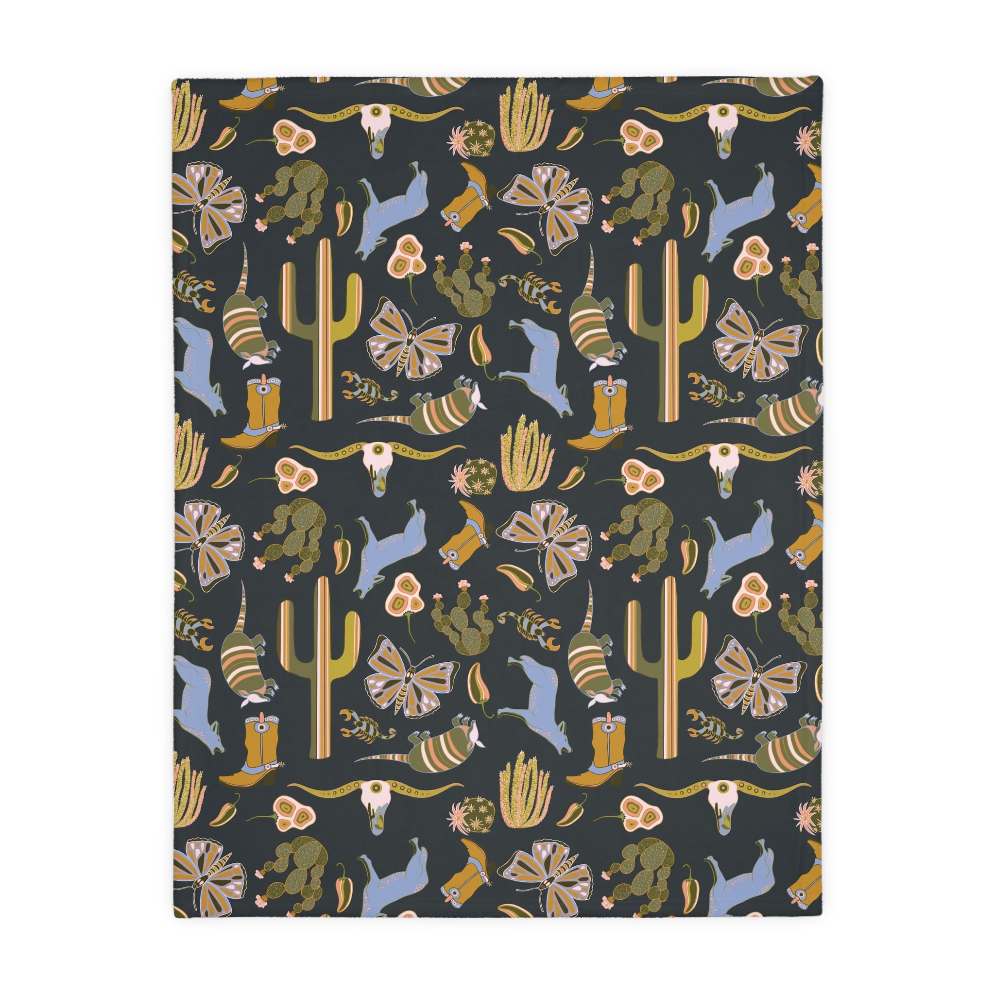 Tumbleweed Texas Velveteen Blanket