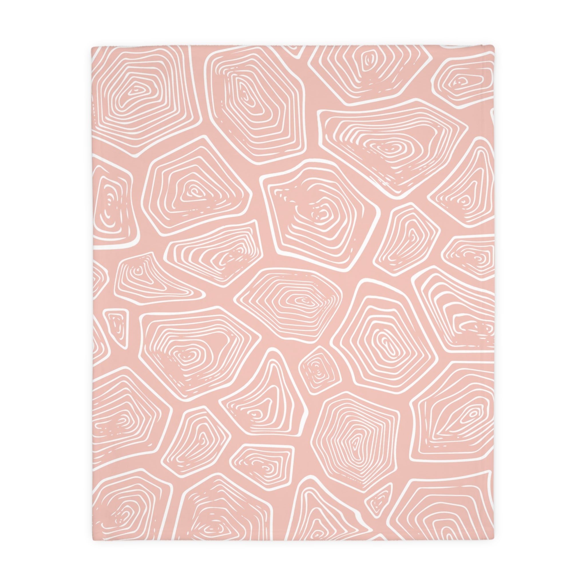Cozy Velveteen Microfiber Blanket - Pink Tortoise