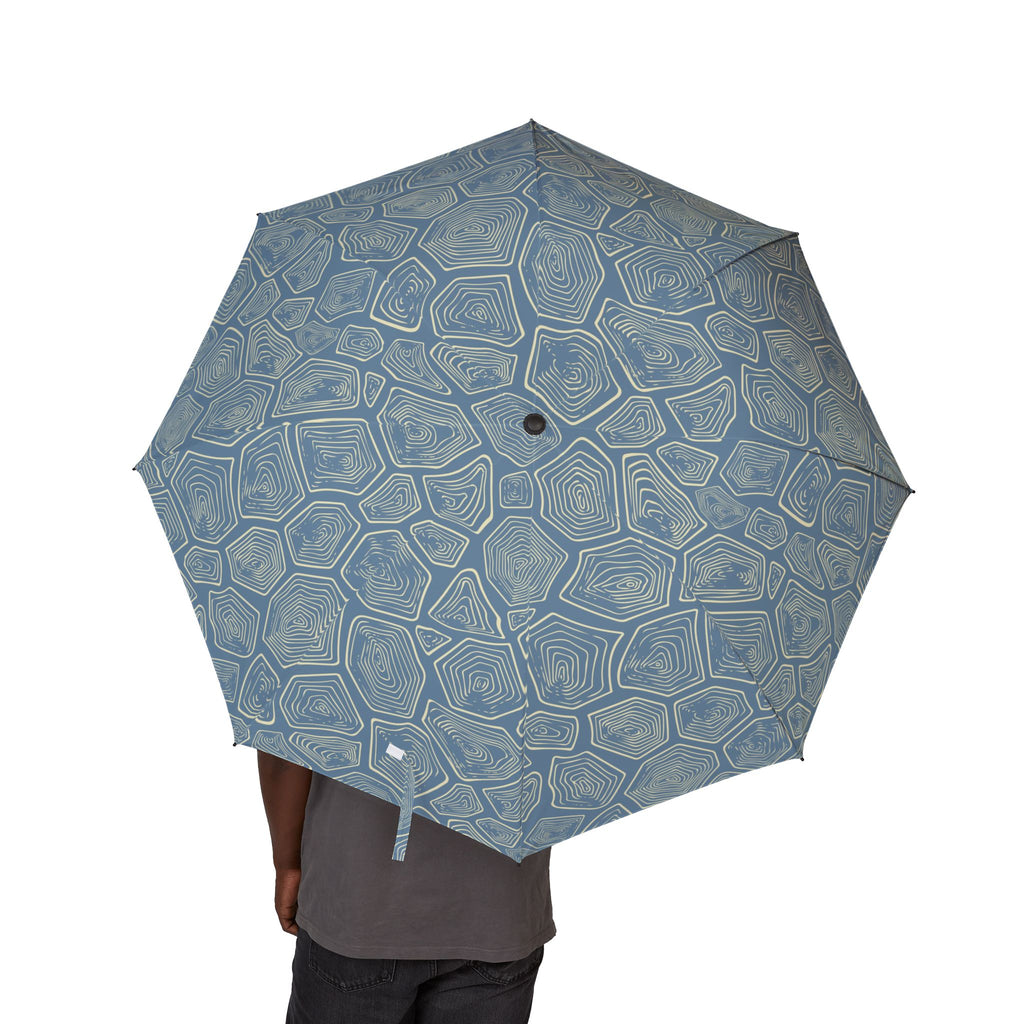 Blue Tortoise Semi-Automatic Umbrella