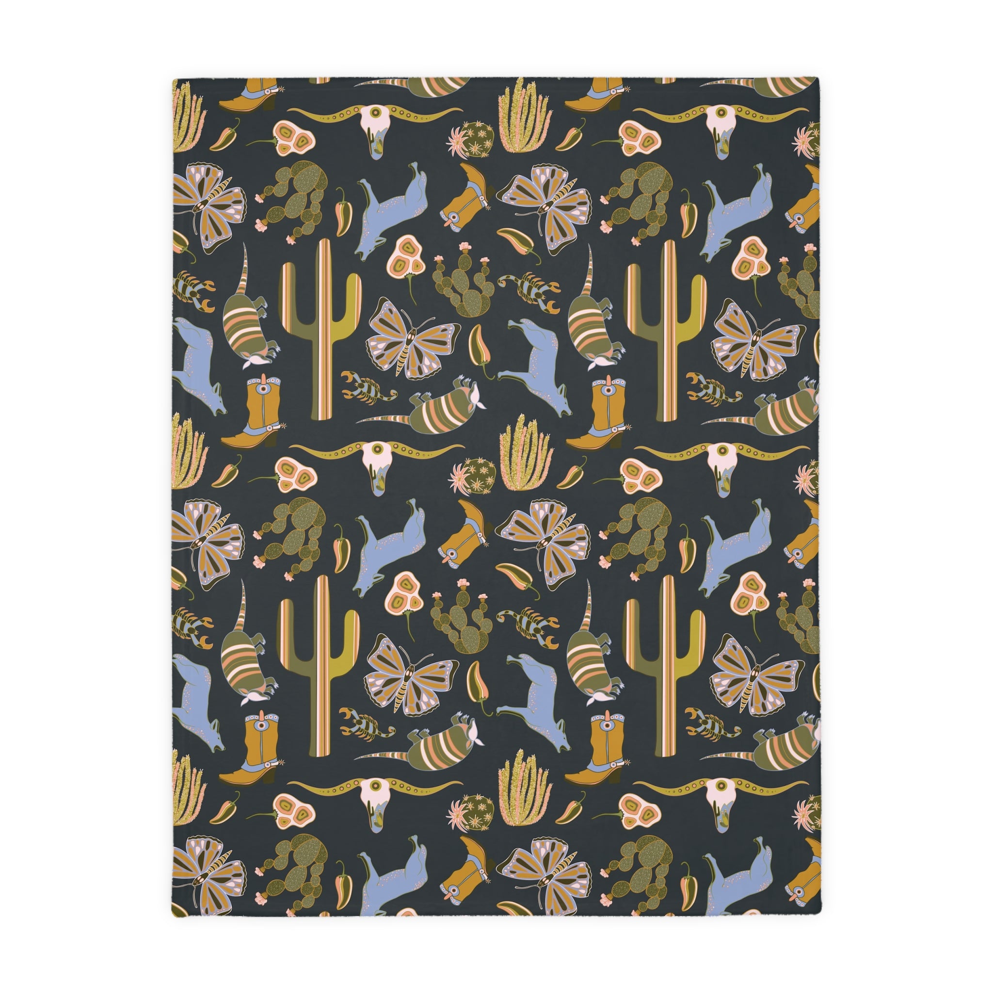 Tumbleweed Texas Velveteen Blanket