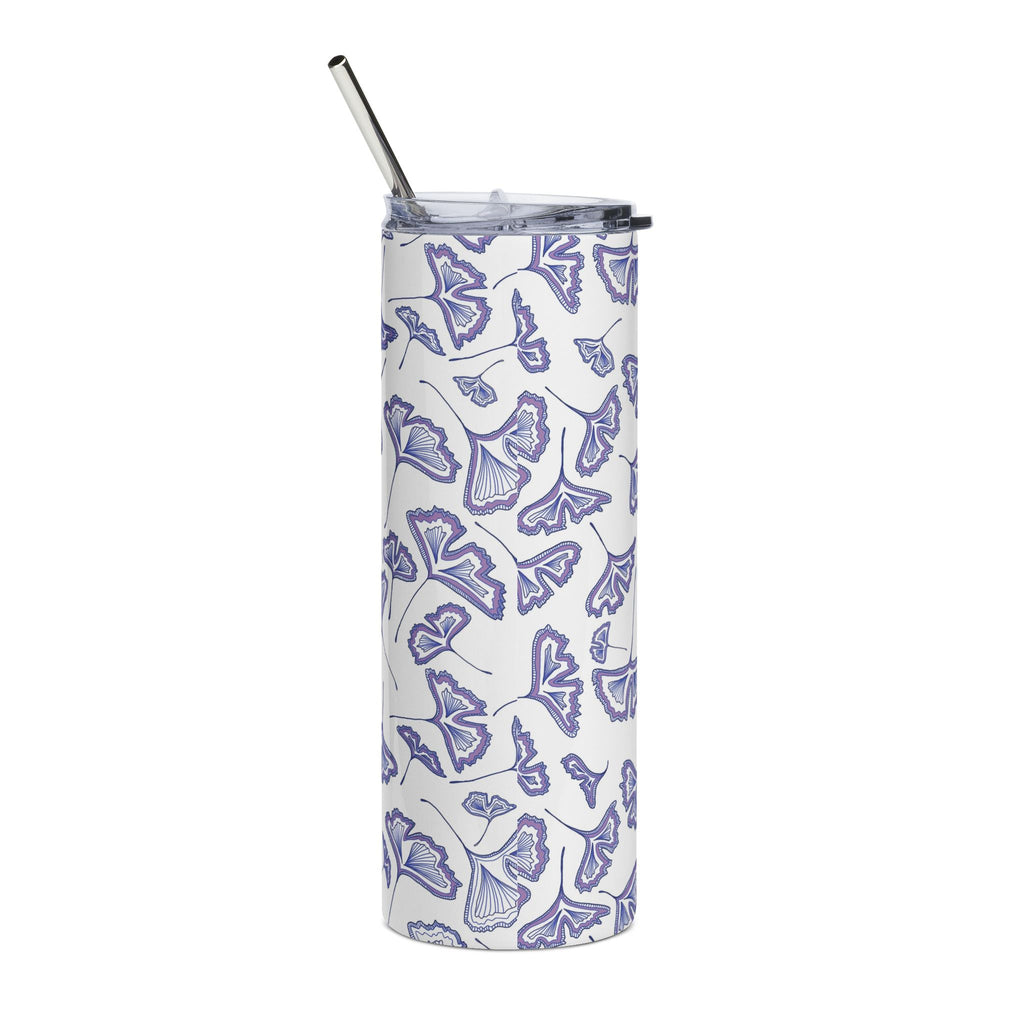 Lavender Gingko Stainless Steel Tumbler, 20oz