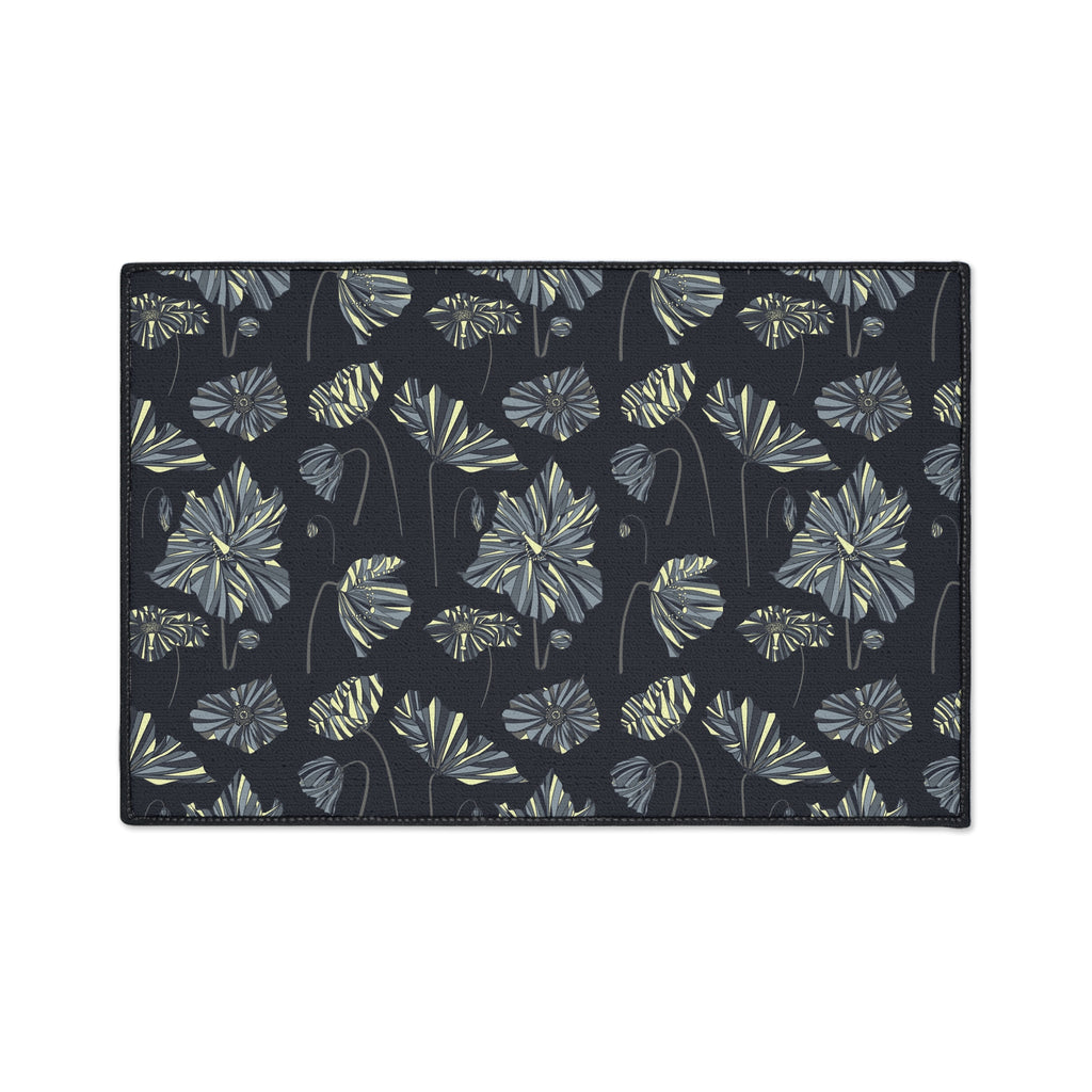 Heavy Duty Indoor/Outdoor Door Mat - Midnight Thunder Poppies