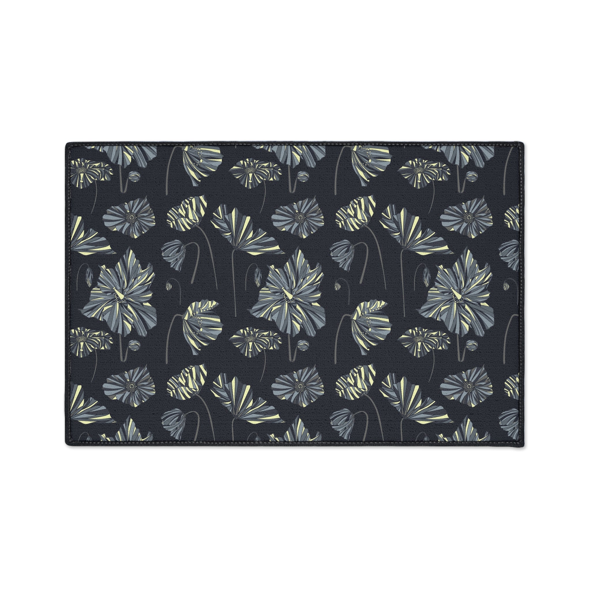 Heavy Duty Indoor/Outdoor Door Mat - Midnight Thunder Poppies