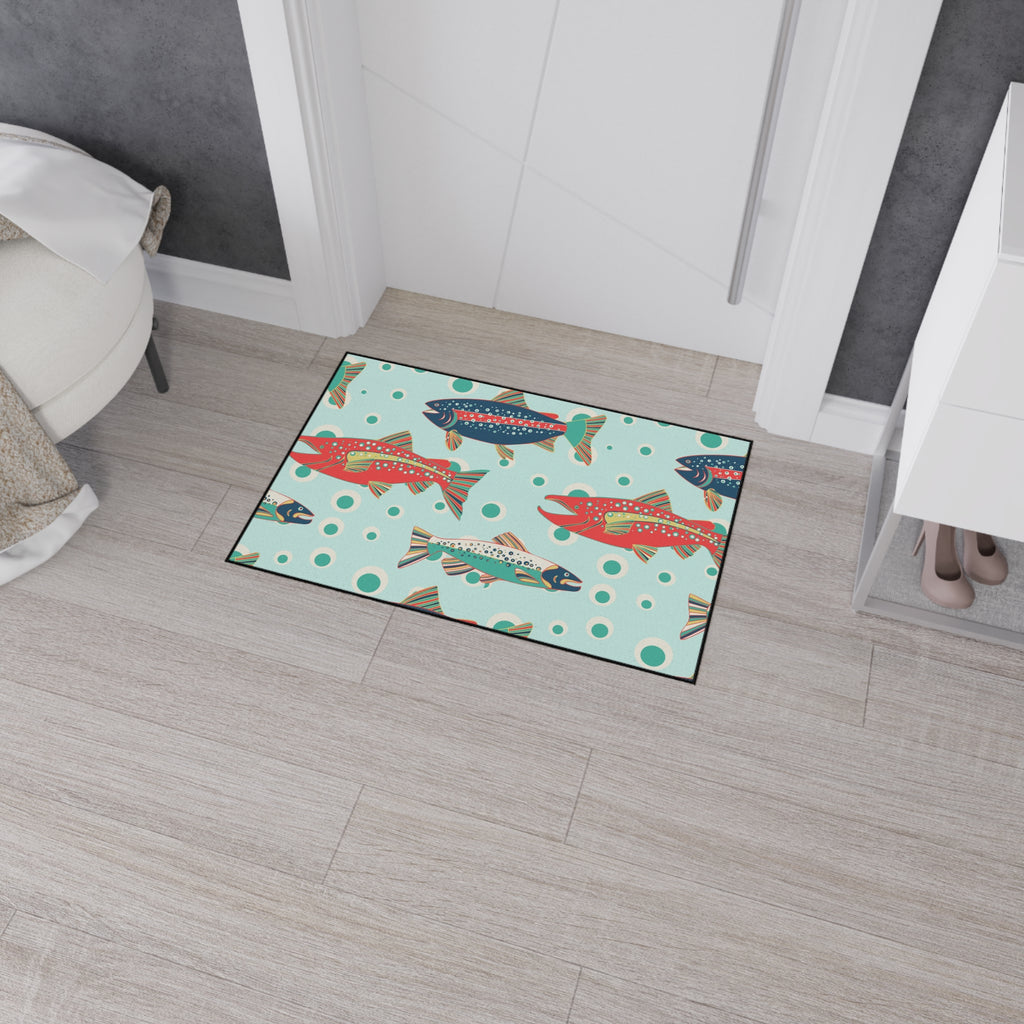 Heavy Duty Floor Mat - Tulip Lake Lodge Trout