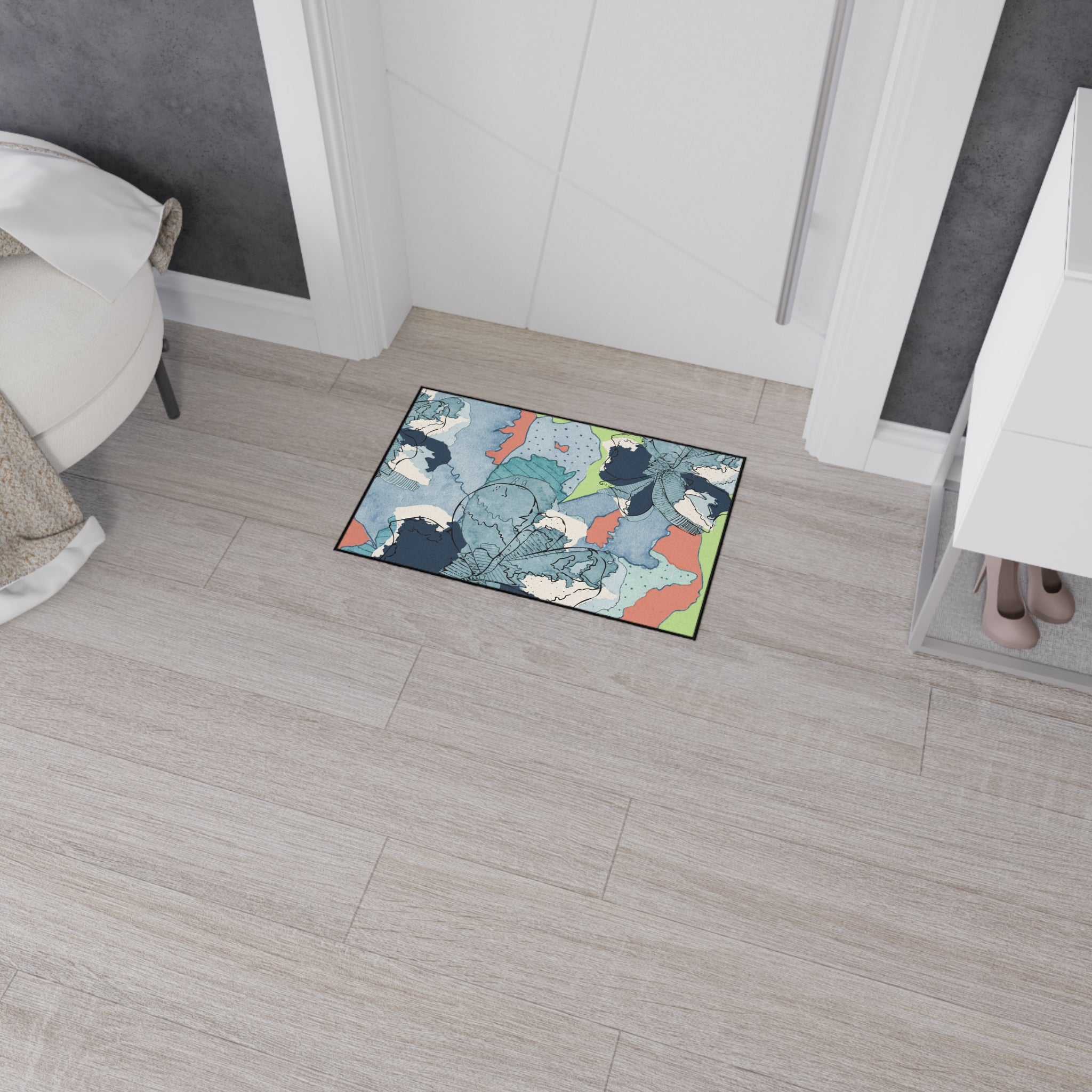 Heavy Duty Floor Mat - Lime Carmine