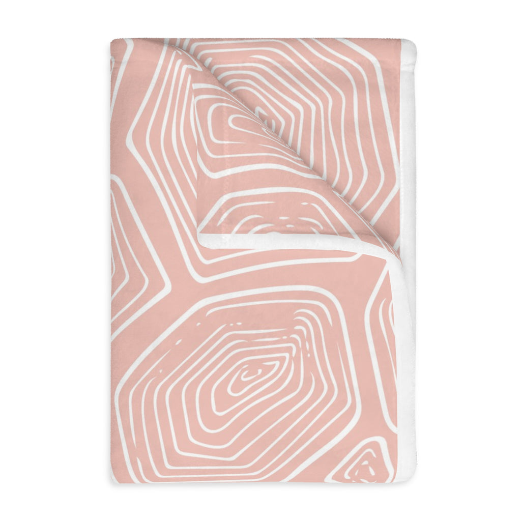 Cozy Velveteen Microfiber Blanket - Pink Tortoise