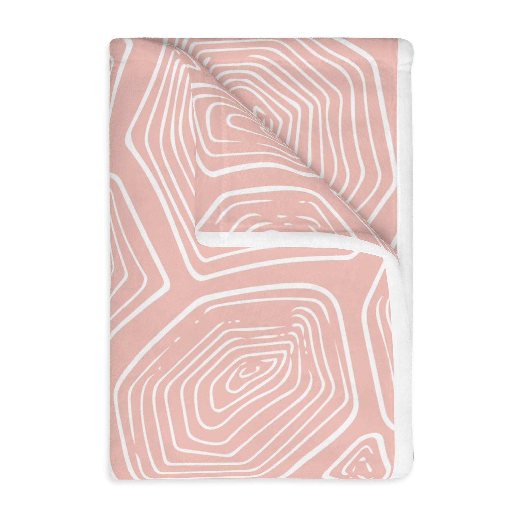 Cozy Velveteen Microfiber Blanket - Pink Tortoise