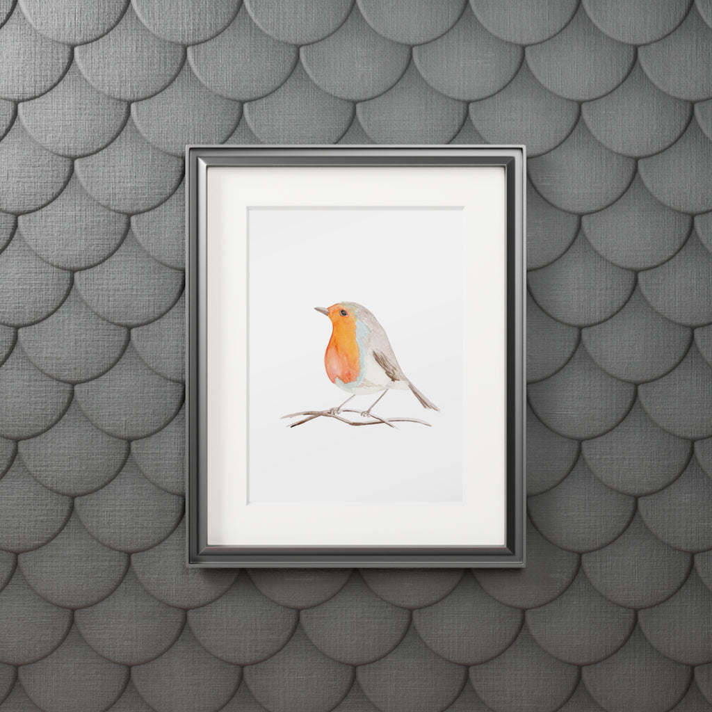 Framed Fine Art Print of a Robin - Elegant Bird Wall Decor, Nature Art, Home Decor, Gift for Bird Lovers, Wall Art