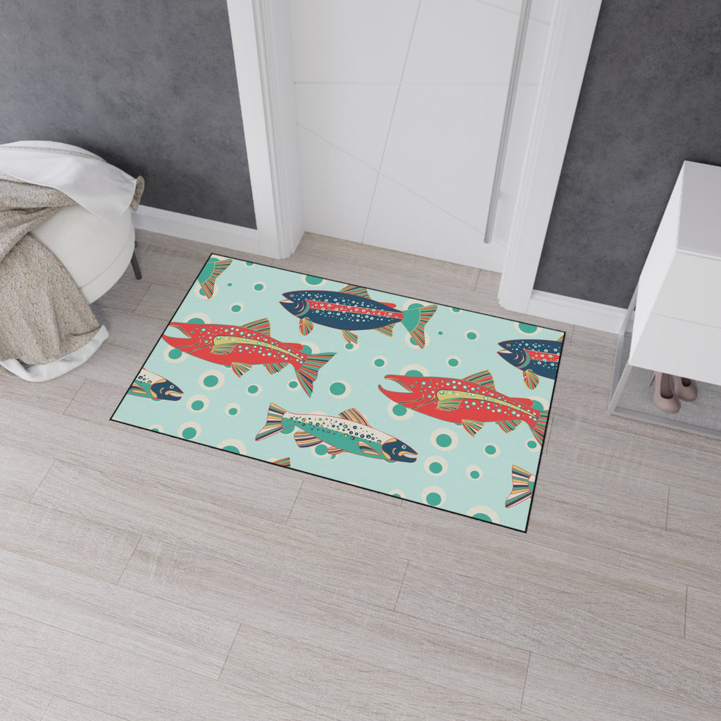 Heavy Duty Floor Mat - Tulip Lake Lodge Trout