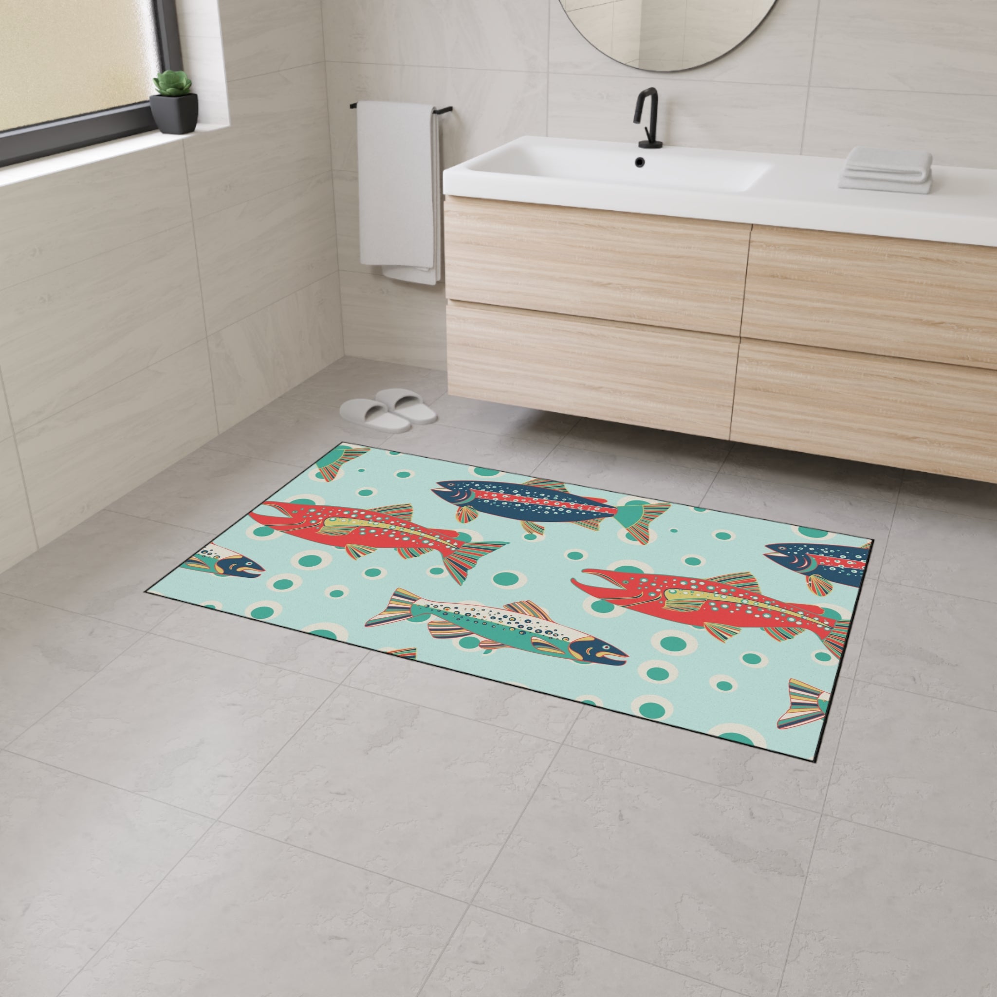 Heavy Duty Floor Mat - Tulip Lake Lodge Trout