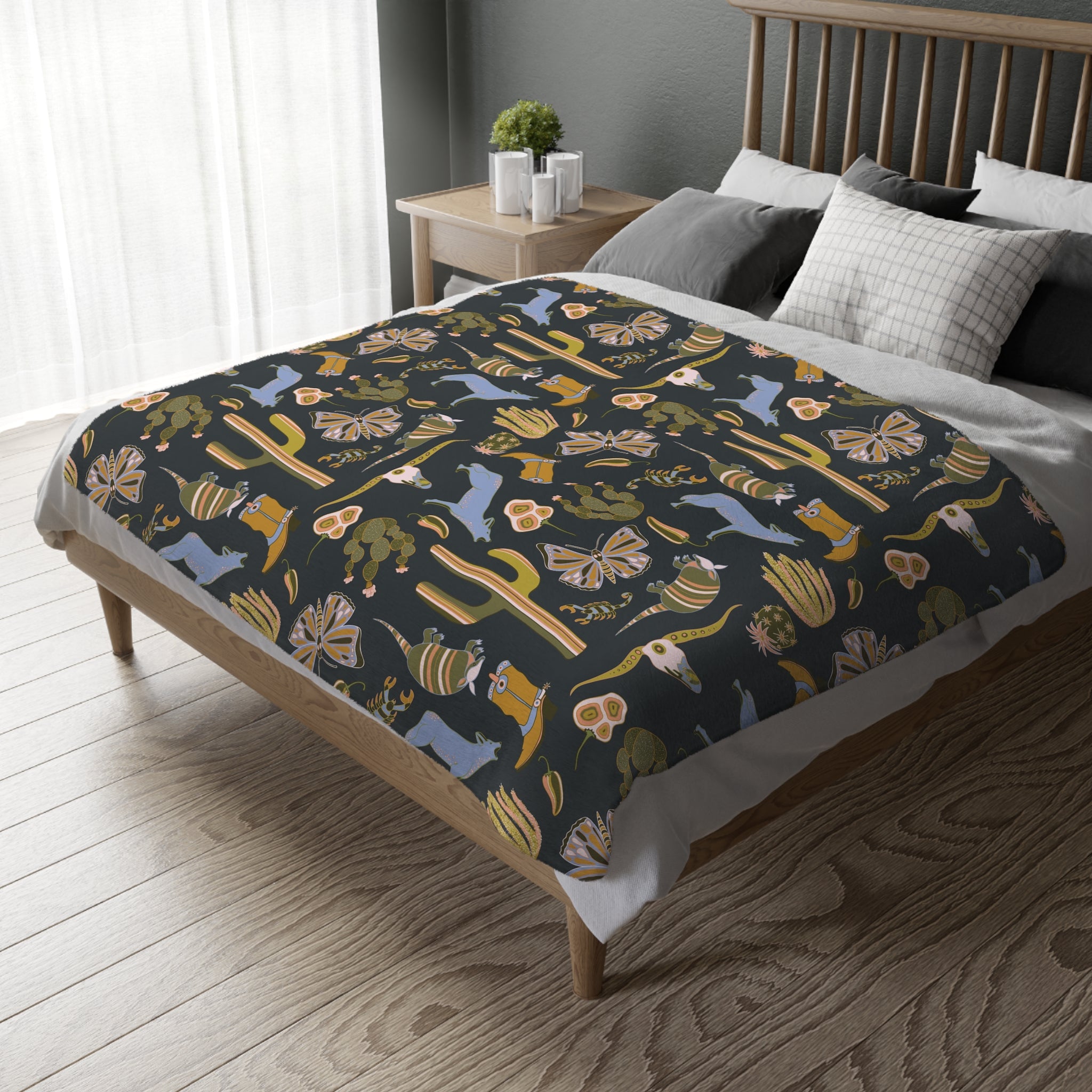 Tumbleweed Texas Velveteen Blanket