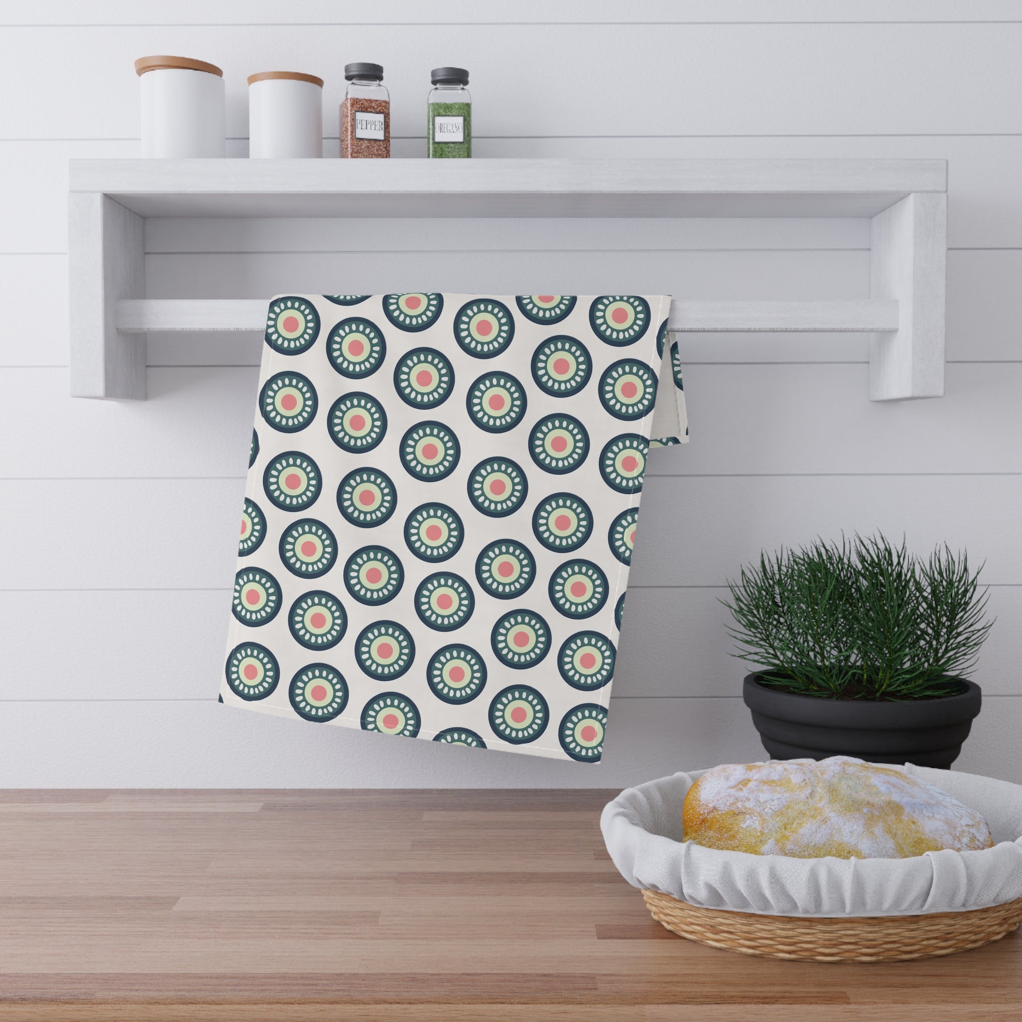 Abstract Dots Kitchen Tea Towel