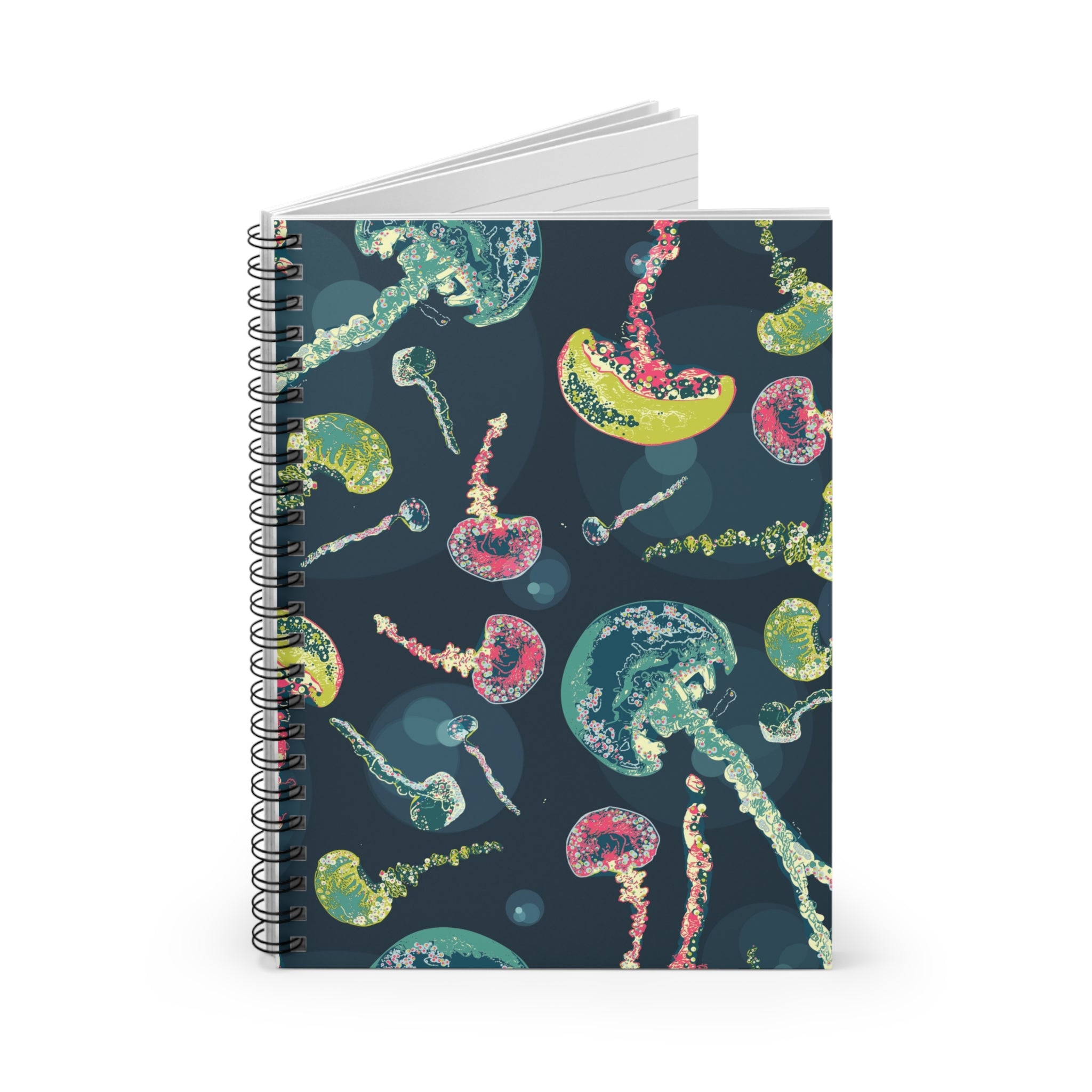 Colorful Jellyfish Spiral Notebook | Ruled Line Journal, Stationery Gift, Ocean Lover's Notebook, School Supplies, Art Journal