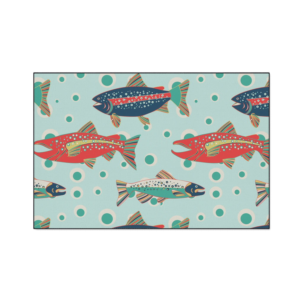 Heavy Duty Floor Mat - Tulip Lake Lodge Trout