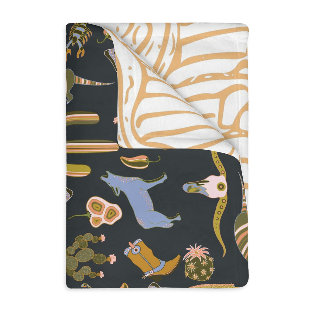 Tumbleweed Texas Velveteen Blanket