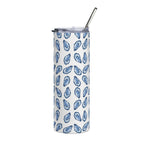 Blue Oyster Print Stainless Steel Tumbler, 20oz