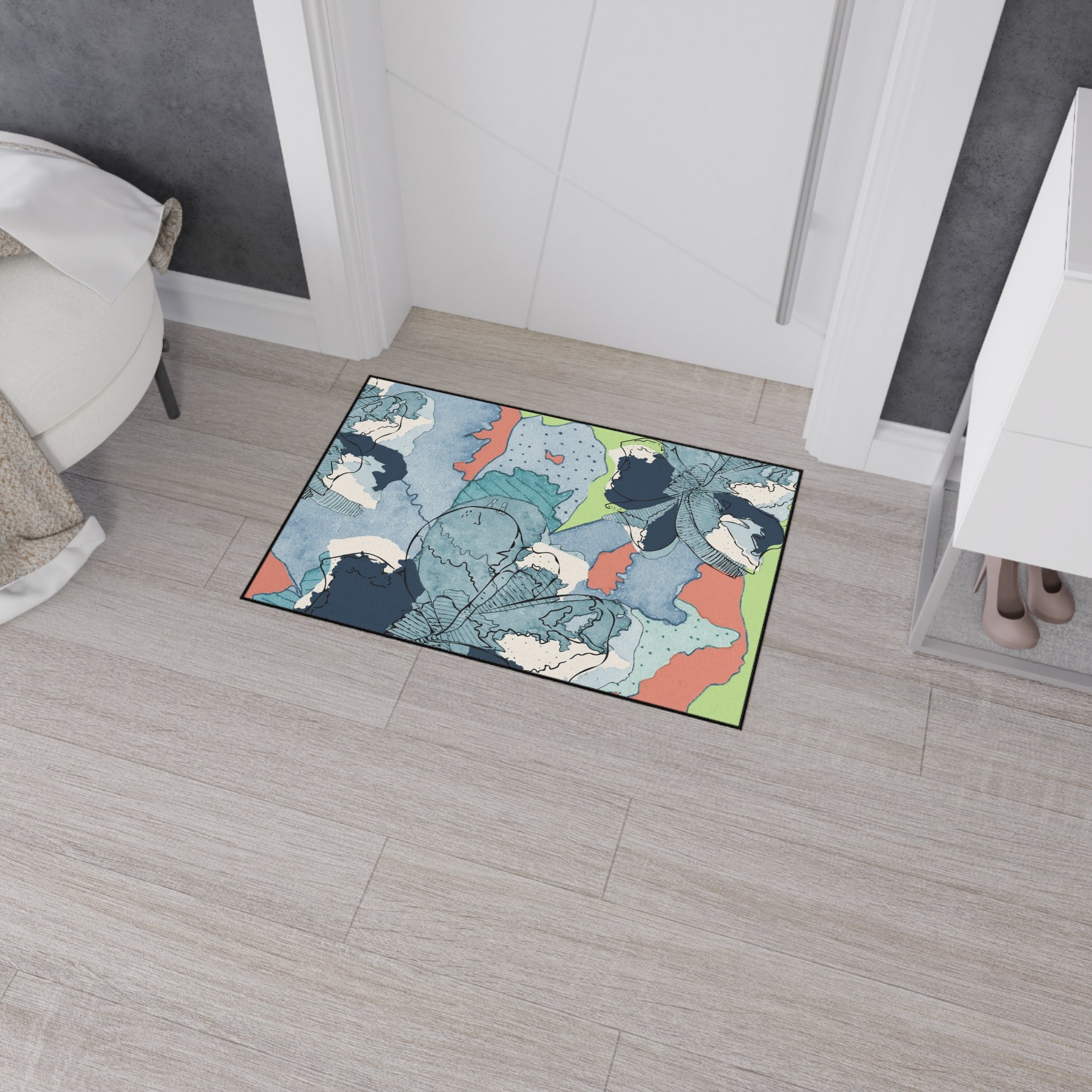 Heavy Duty Floor Mat - Lime Carmine
