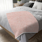 Cozy Velveteen Microfiber Blanket - Pink Tortoise