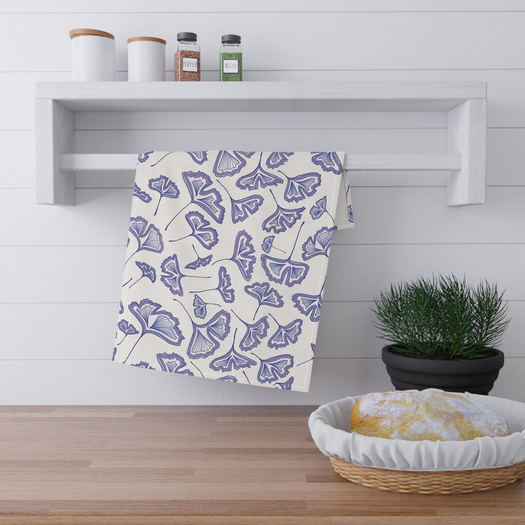 Lavender Gingko Kitchen Tea Towel