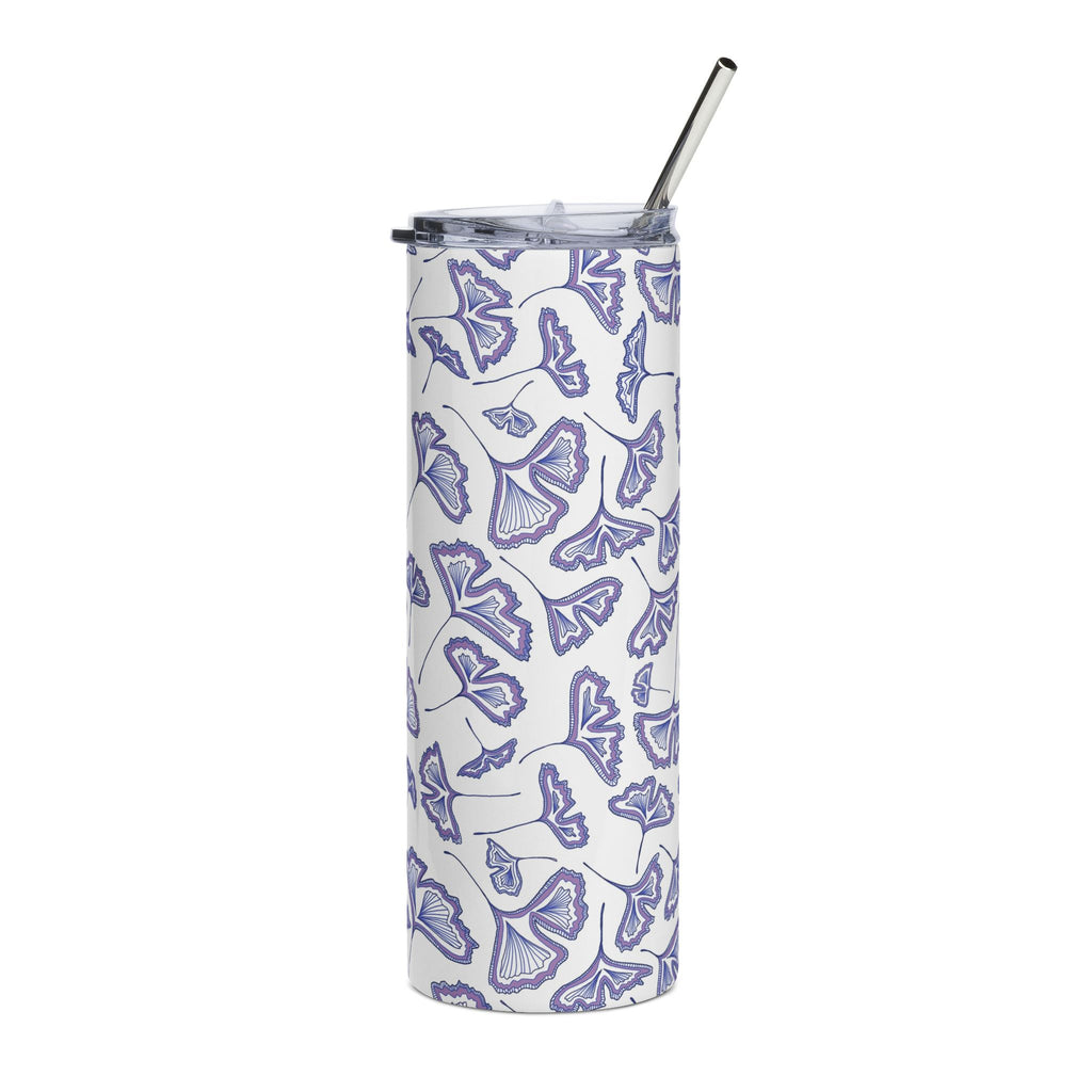 Lavender Gingko Stainless Steel Tumbler, 20oz