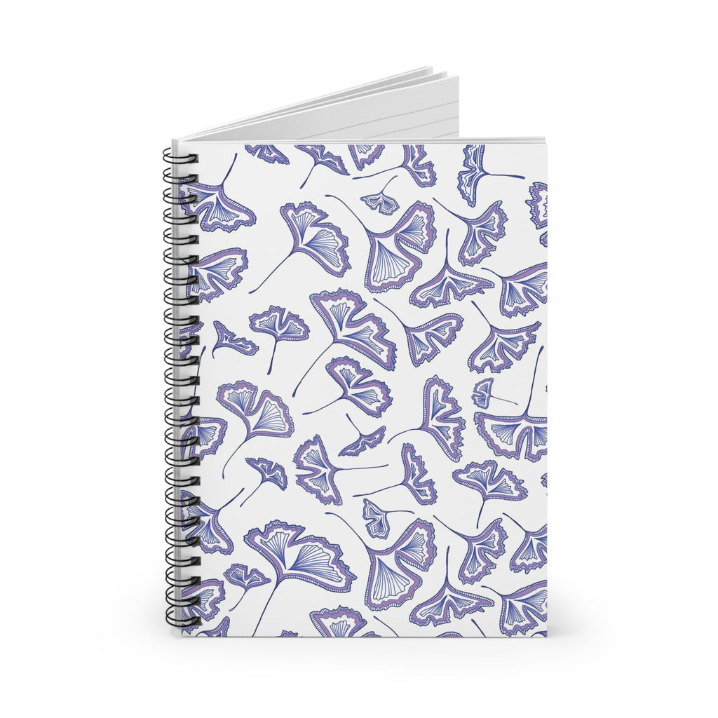 Lavender Gingko Notebook - Ruled Line