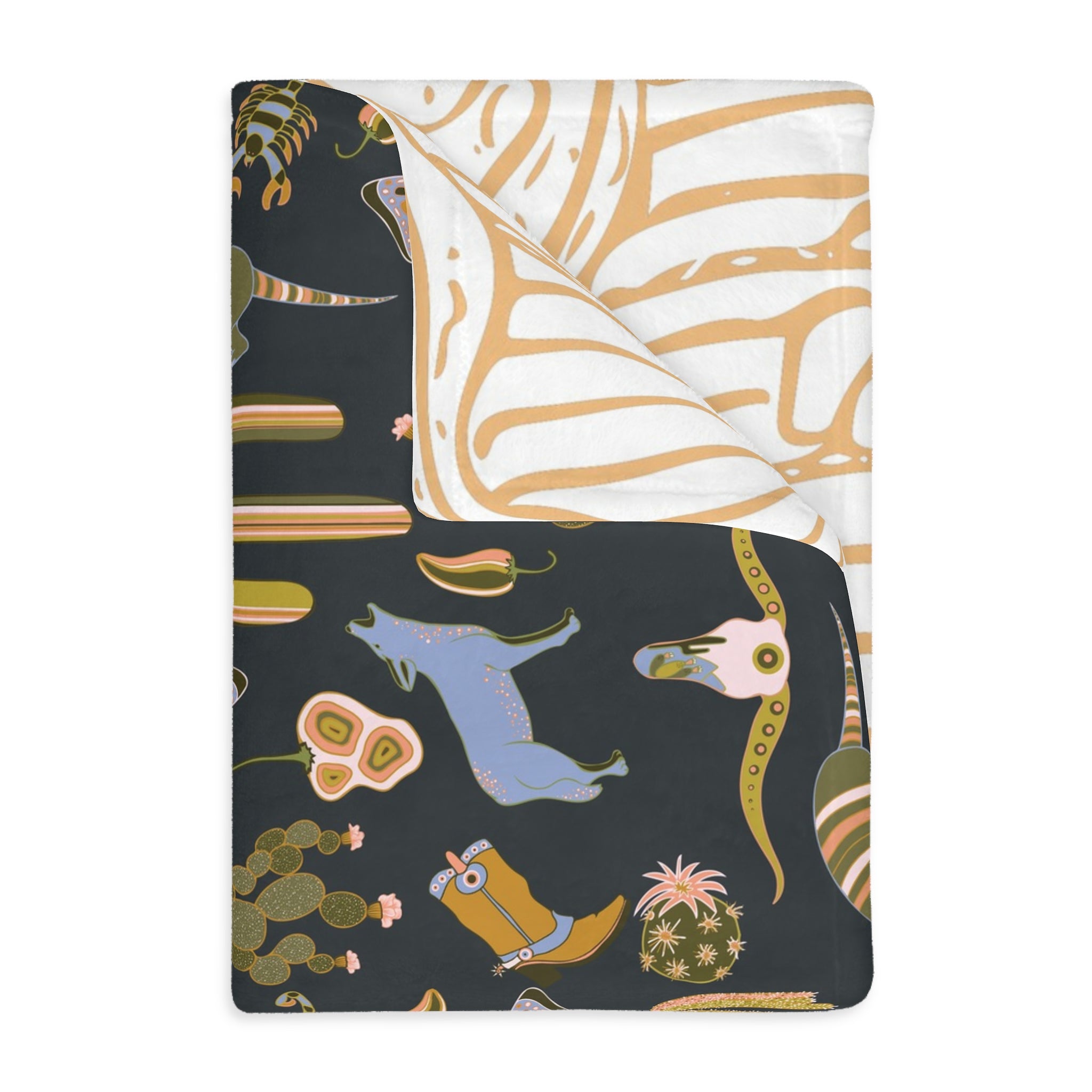 Tumbleweed Texas Velveteen Blanket