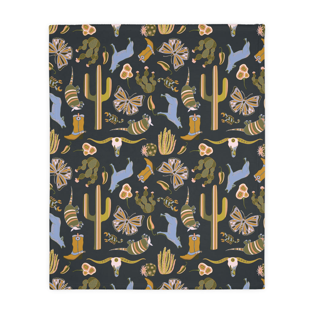 Tumbleweed Texas Velveteen Blanket