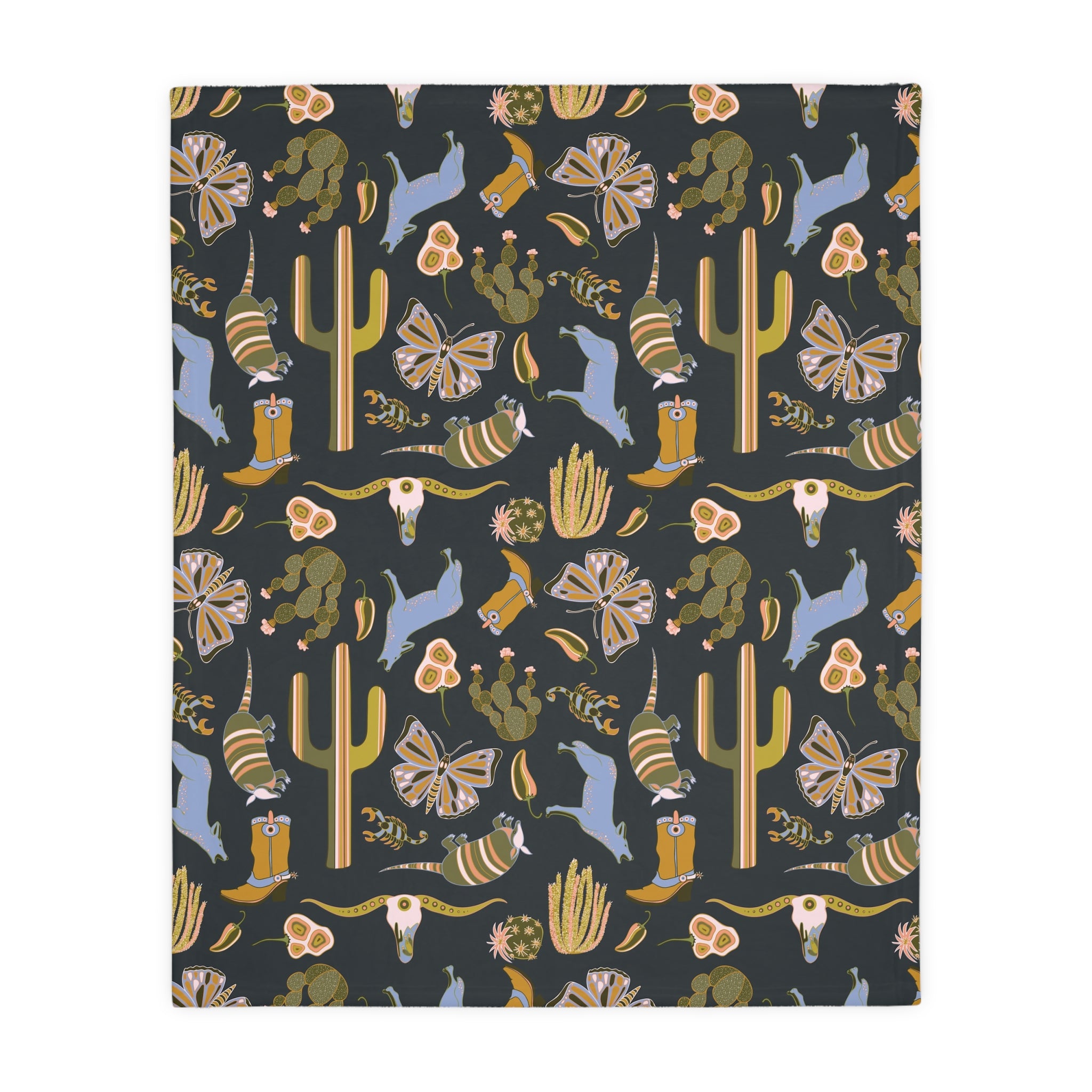 Tumbleweed Texas Velveteen Blanket