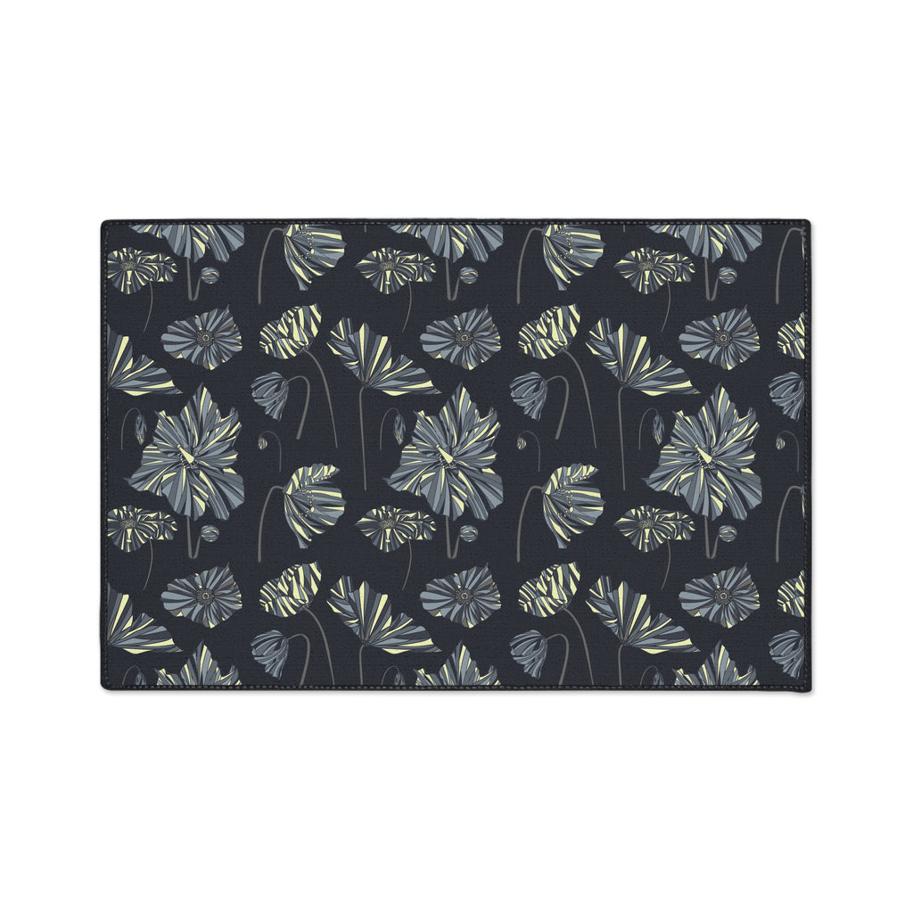 Heavy Duty Indoor/Outdoor Door Mat - Midnight Thunder Poppies