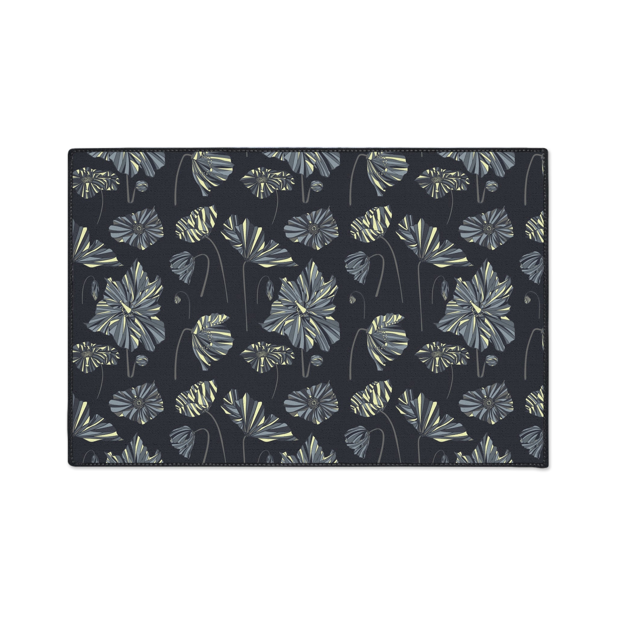 Heavy Duty Indoor/Outdoor Door Mat - Midnight Thunder Poppies