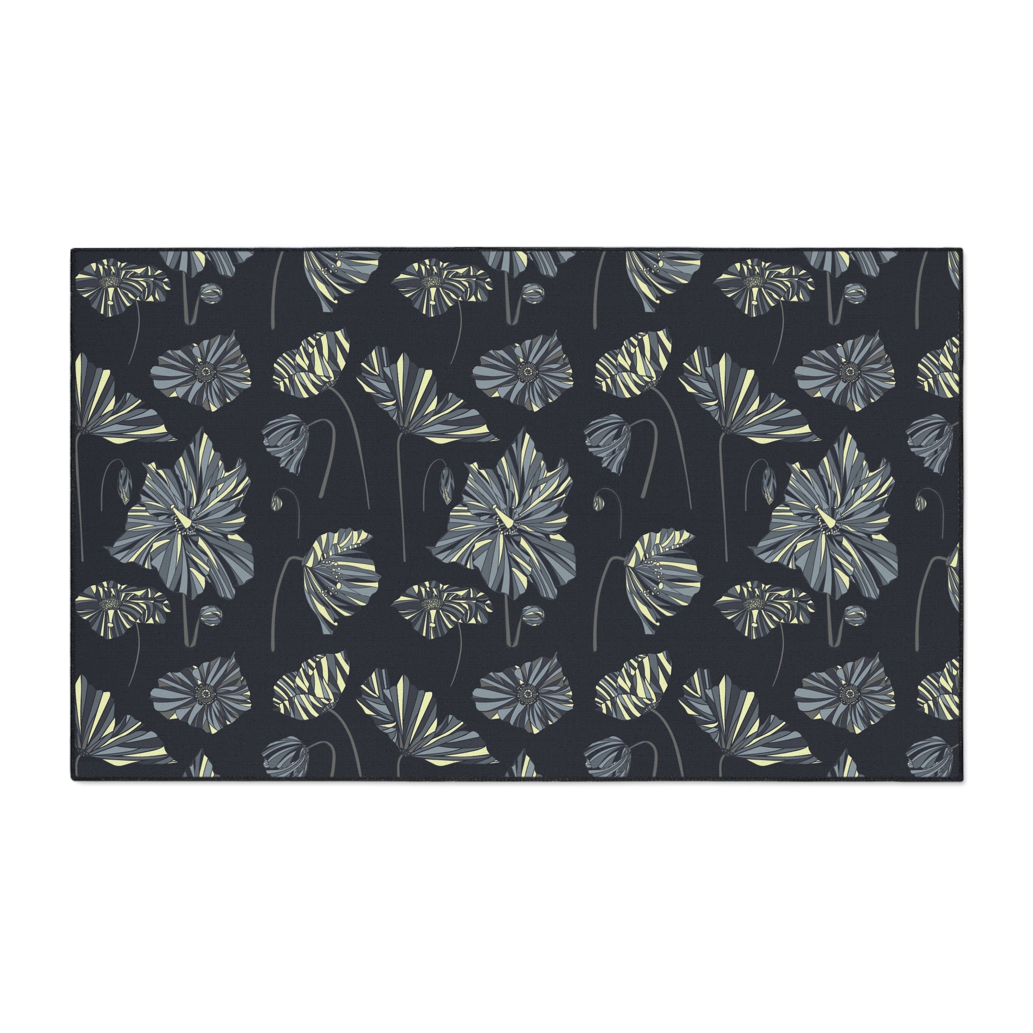 Heavy Duty Indoor/Outdoor Door Mat - Midnight Thunder Poppies