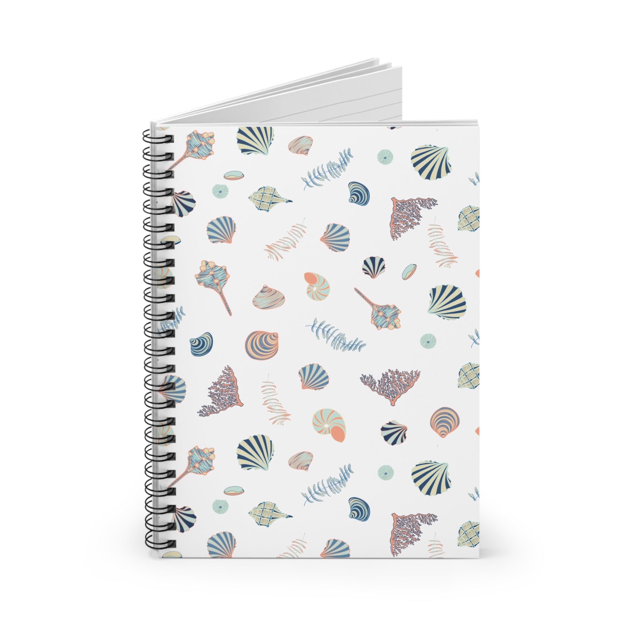 Sandy Seashells Spiral Notebook