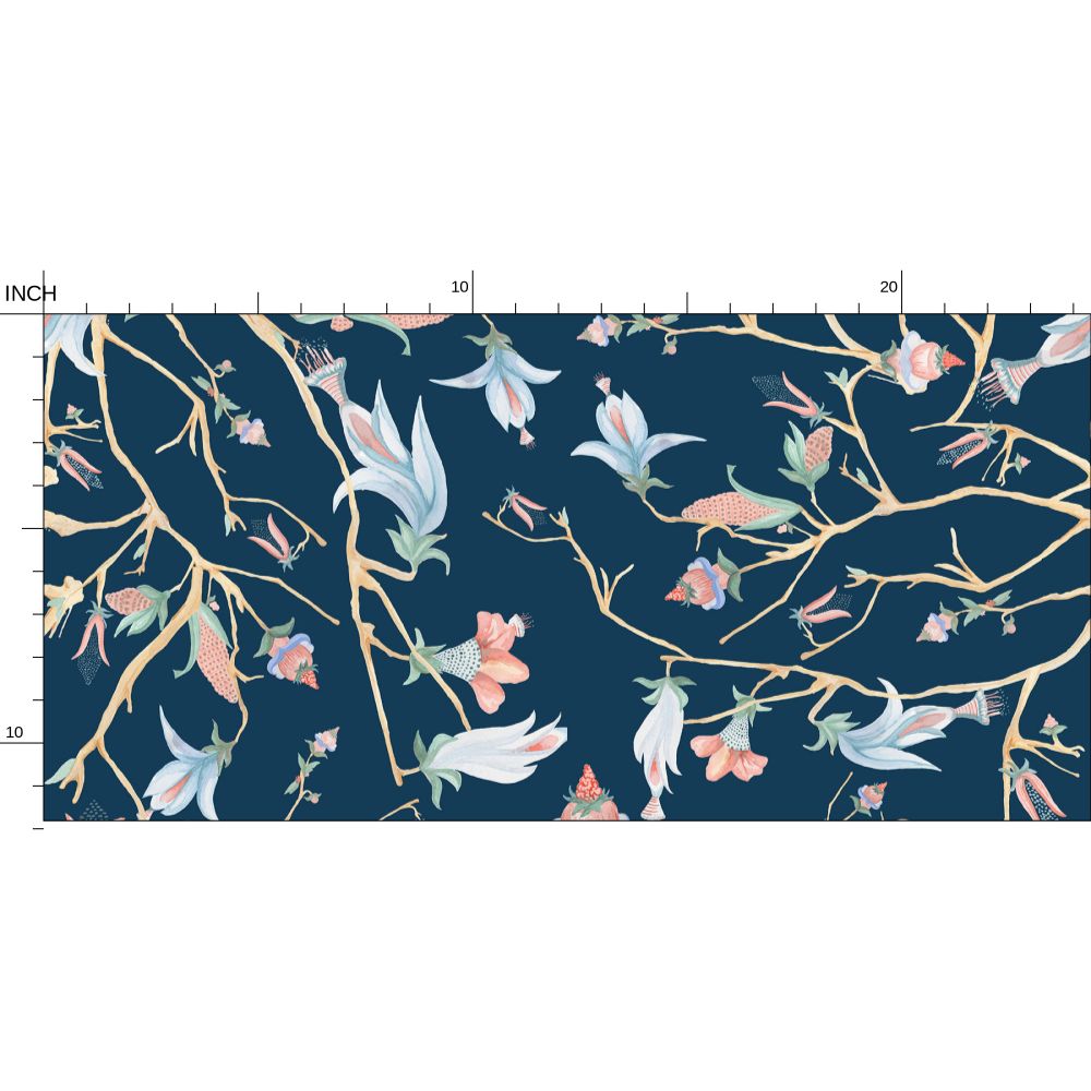 Midnight Chinoiserie  Wallpaper