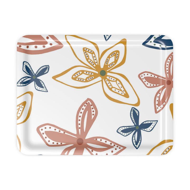 Geo Flowers Kitchen Tray