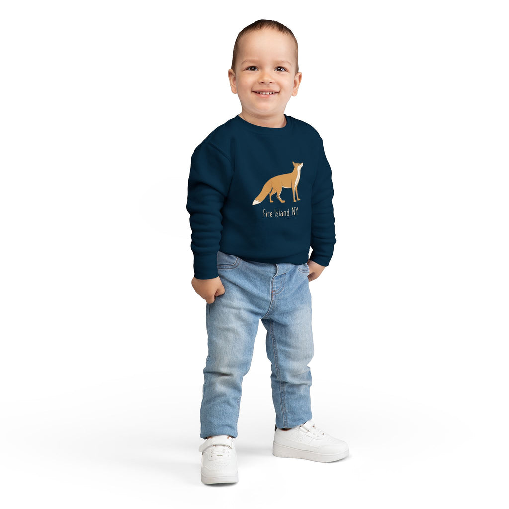 Toddler Sweatshirt — Fire Island NY Fox Graphic Kids Pullover